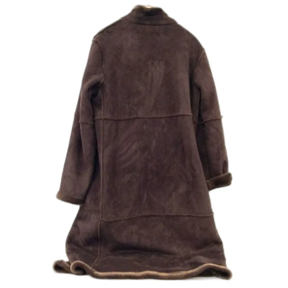Centigrade Outerwear Brown Faux Suede Vintage Penny Lane Style Coat - Picture 5 of 9